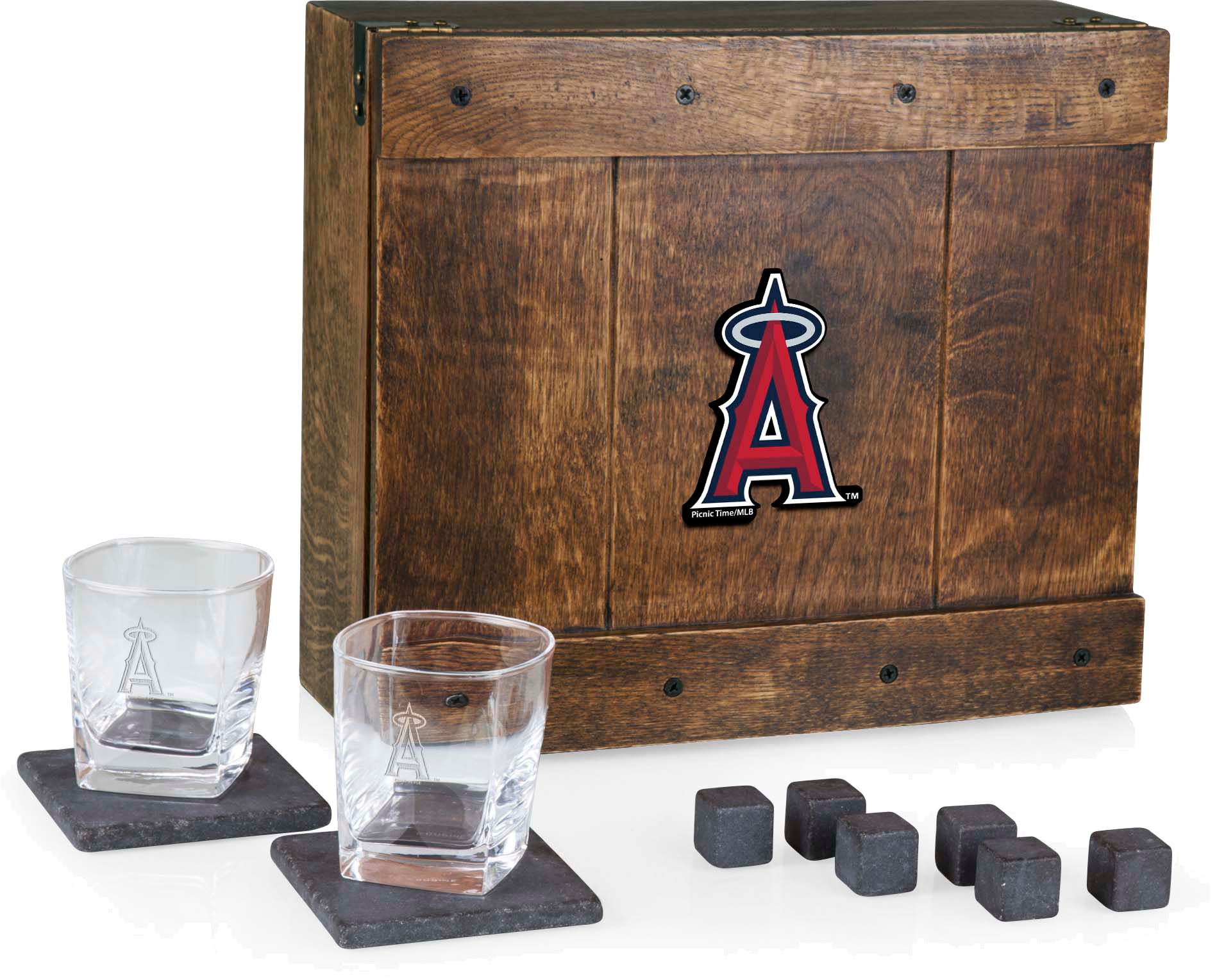 Picnic Time Los Angeles Angels Whiskey Box Gift Set product image