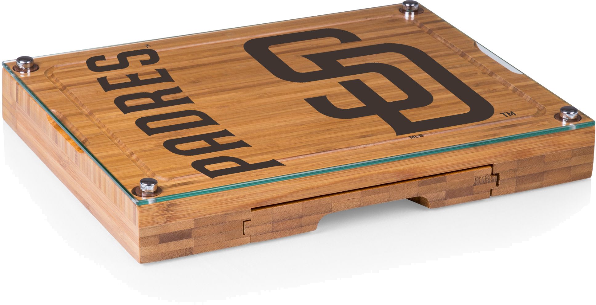 Picnic Time San Diego Padres Concerto Glass Top Cheese Board and Knife Set product image