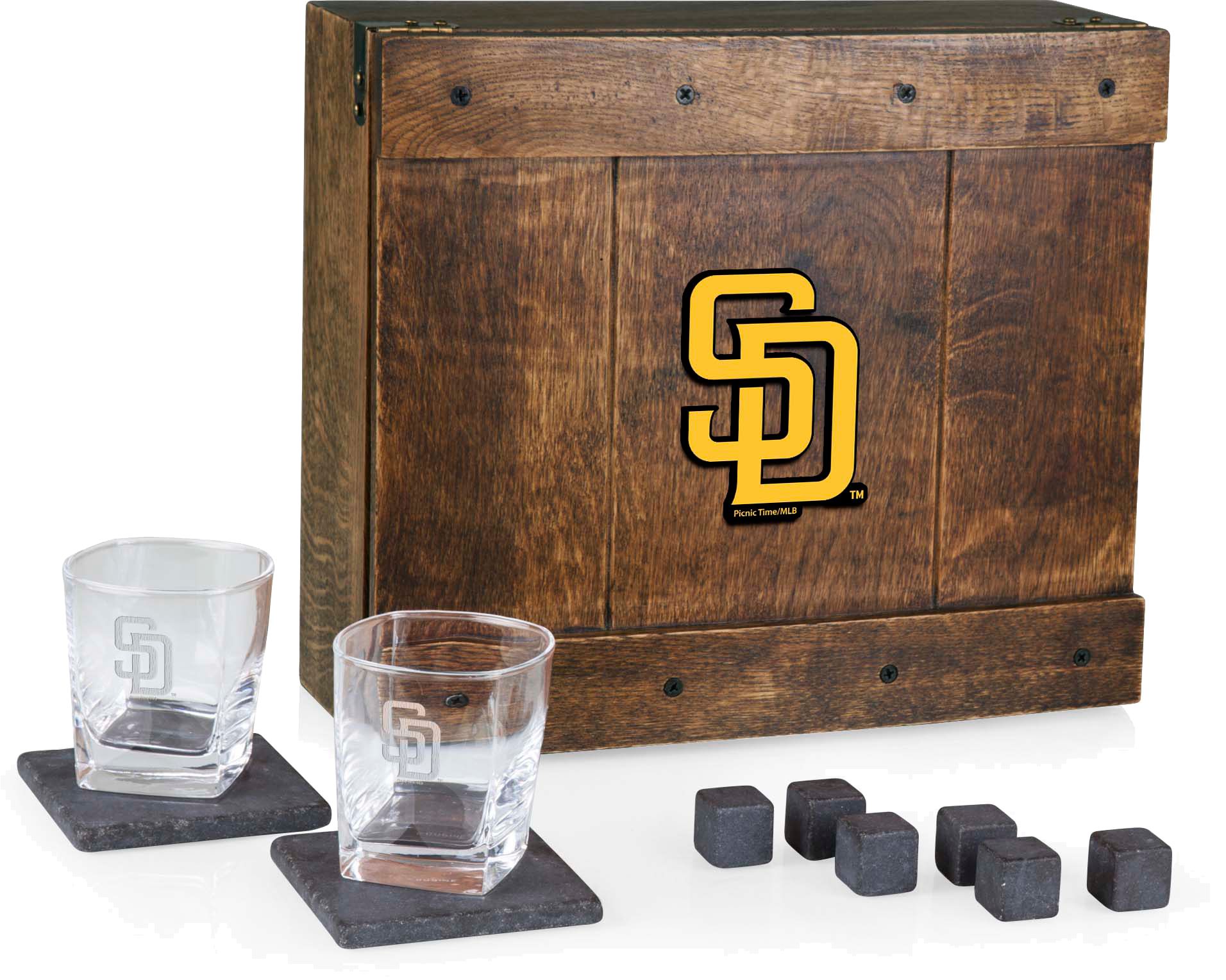Picnic Time San Diego Padres Whiskey Box Gift Set product image