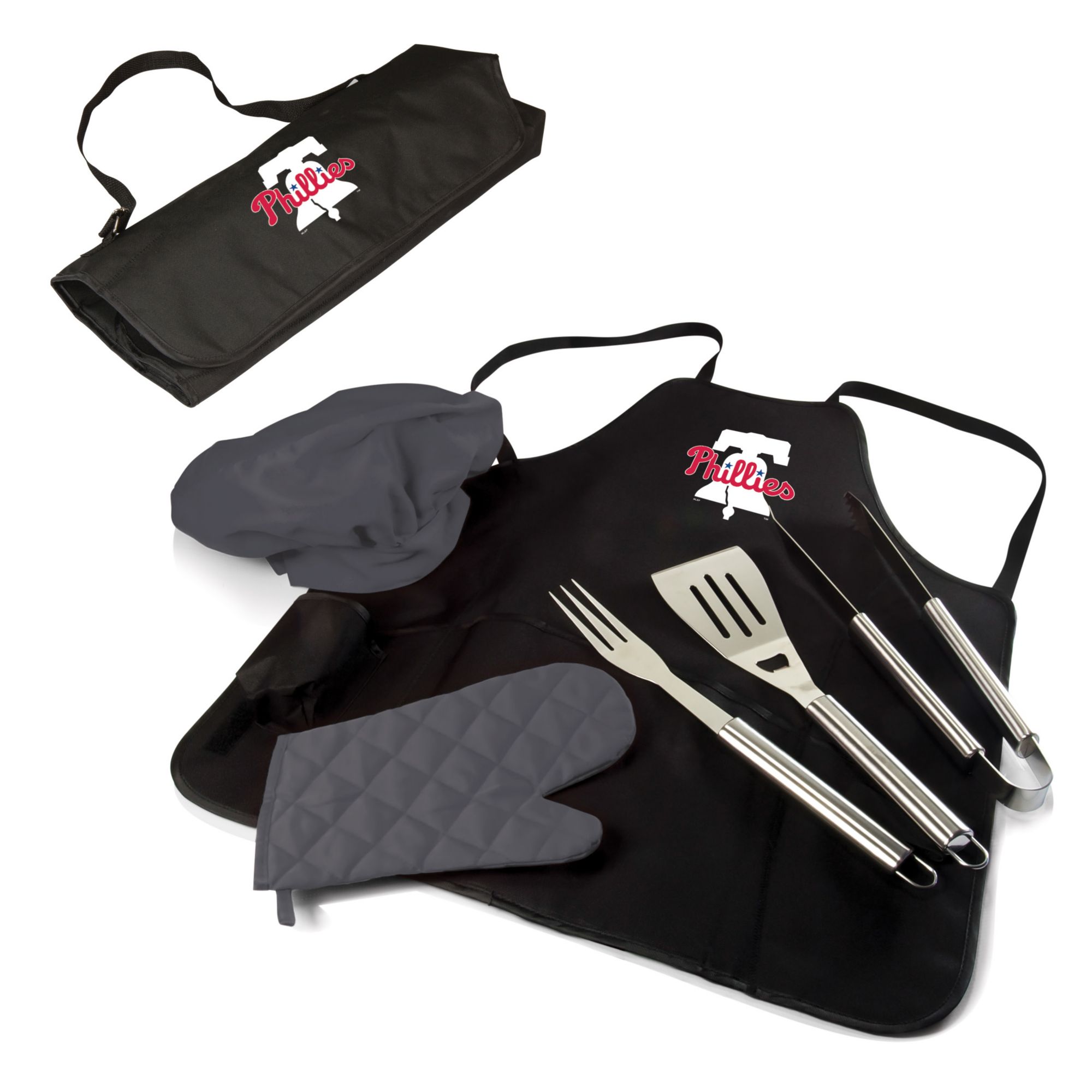 Picnic Time Philadelphia Phillies Apron Tote Pro Grill Set product image