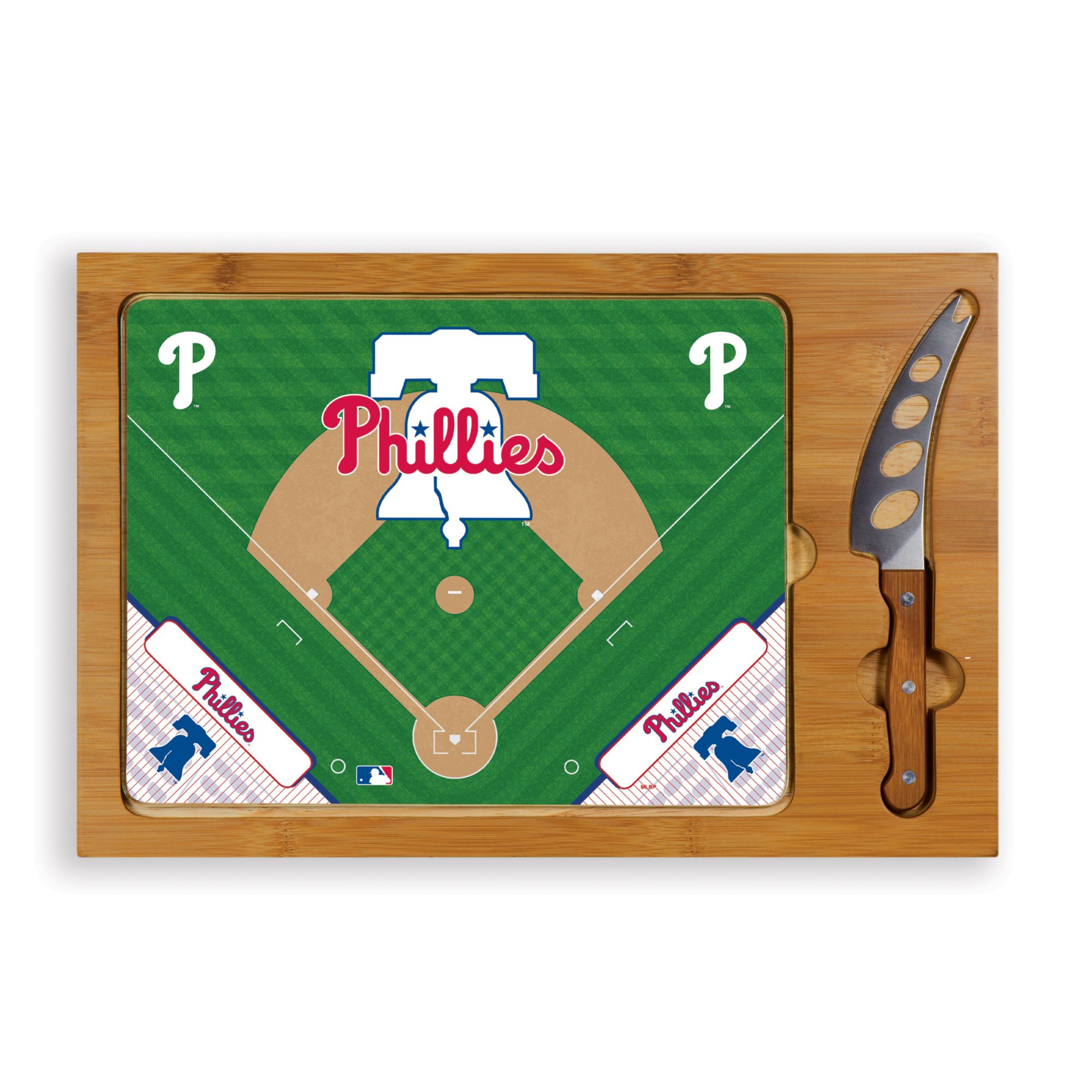 Picnic Time Philadelphia Phillies Glass Top Serving Board Set product image