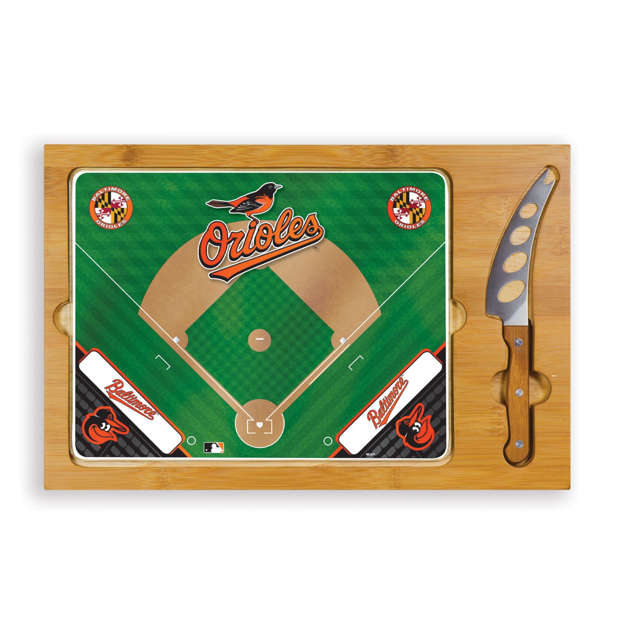 Picnic Time Baltimore Orioles Glass Top Serving Board Set product image