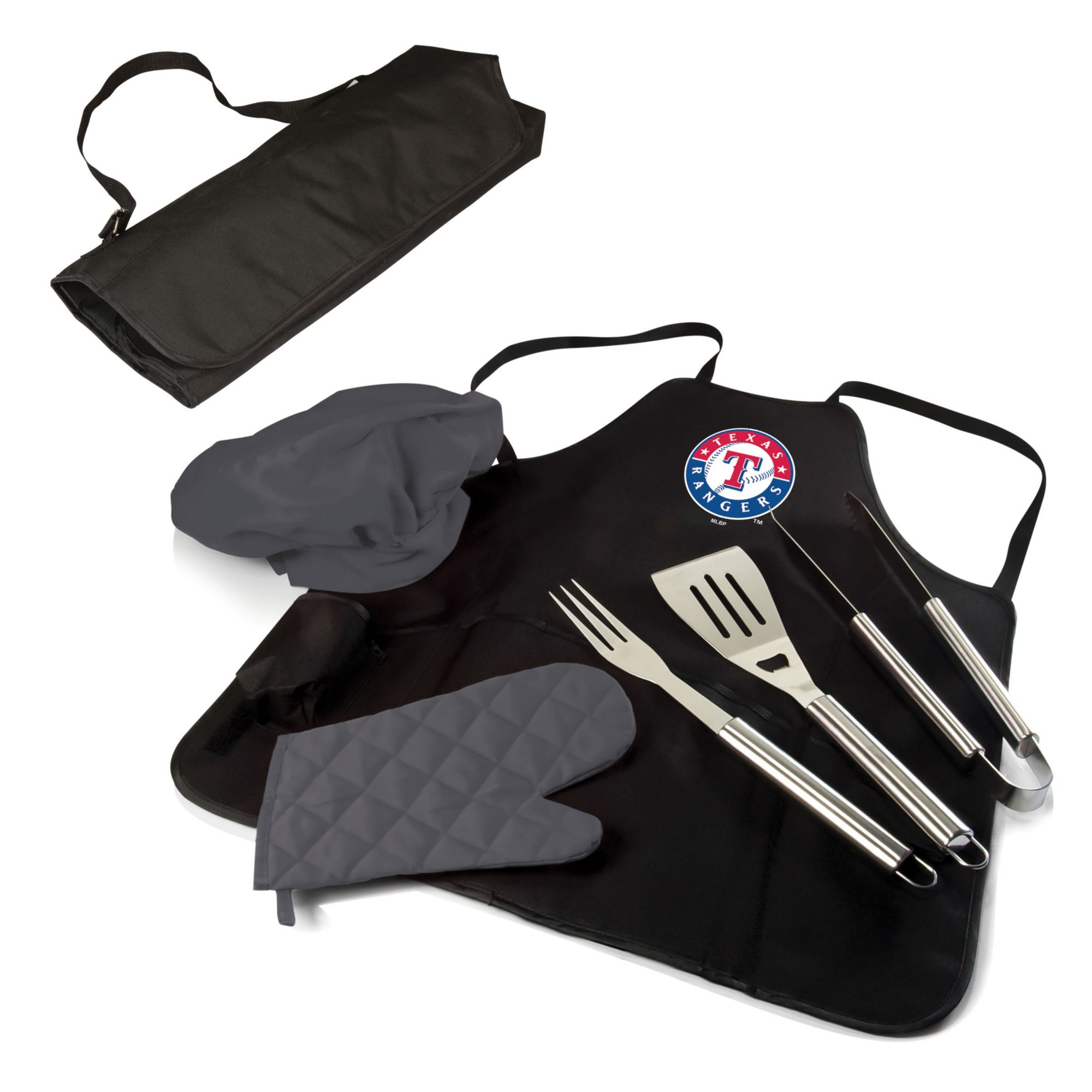 Picnic Time Texas Rangers Apron Tote Pro Grill Set product image