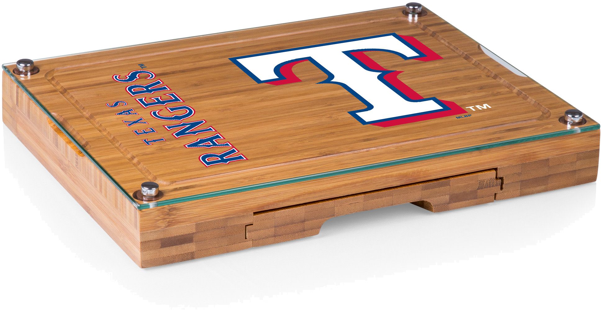 Picnic Time Texas Rangers Concerto Glass Top Cheese Board and Knife Set product image