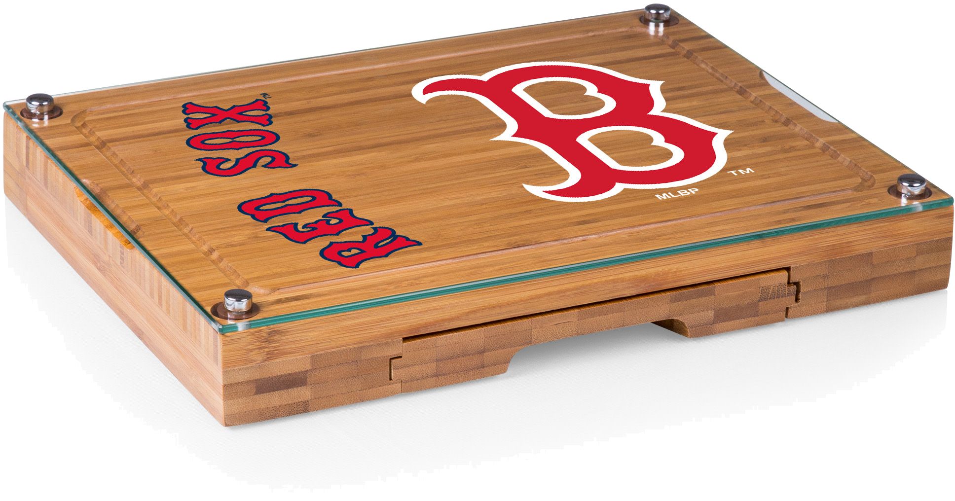 Picnic Time Boston Red Sox Concerto Glass Top Cheese Board and Knife Set product image