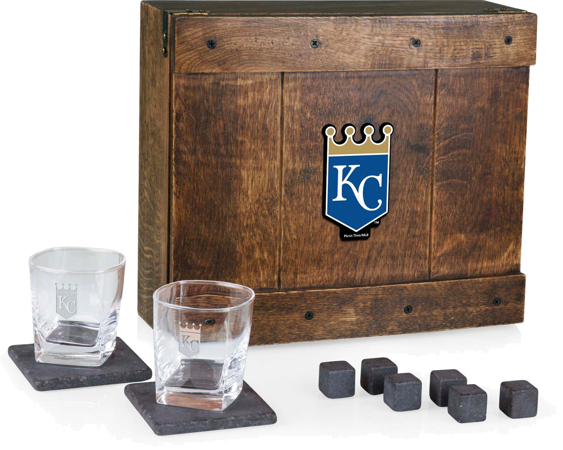 Picnic Time Kansas City Royals Whiskey Box Gift Set product image