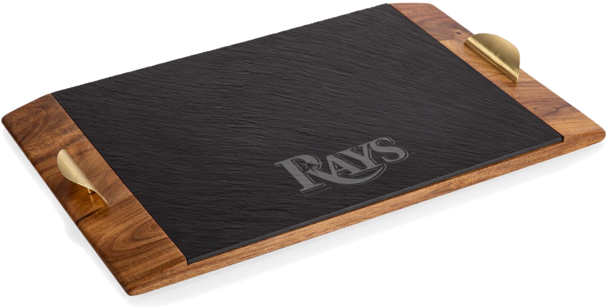 Picnic Time Tampa Bay Rays Acacia and Covina Slate Serving Tray product image