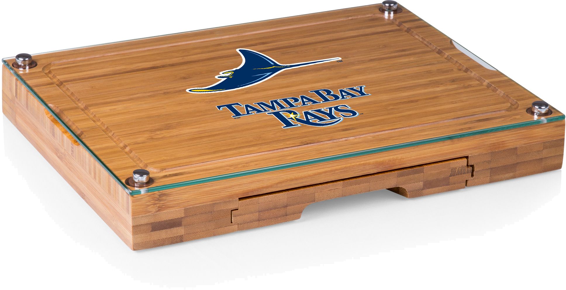 Picnic Time Tampa Bay Rays Concerto Glass Top Cheese Board and Knife Set product image