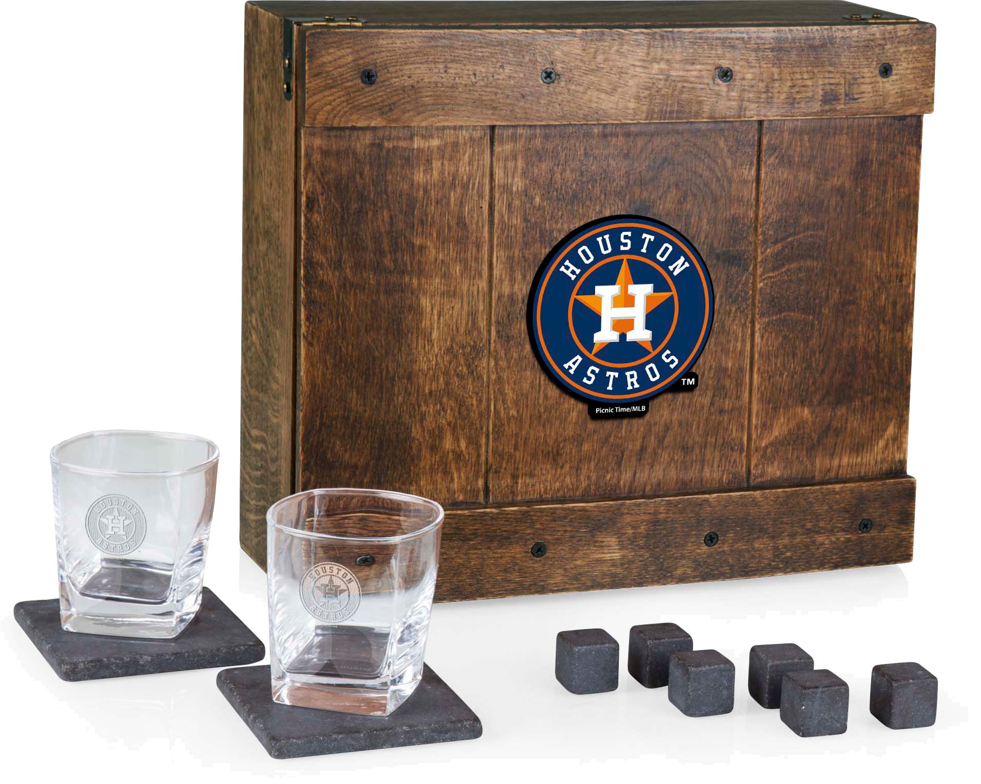 Picnic Time Houston Astros Whiskey Box Gift Set product image