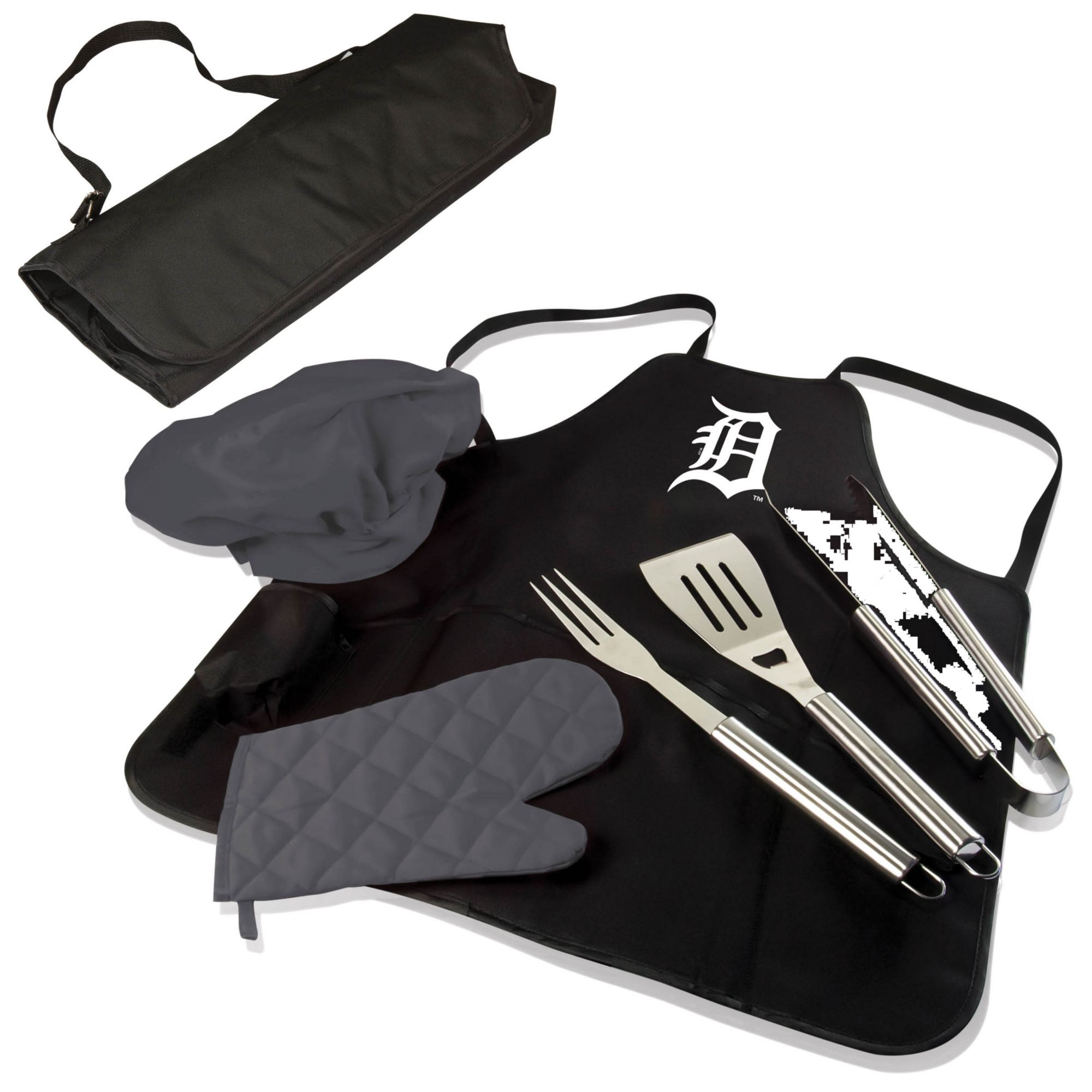 Picnic Time Detroit Tigers Apron Tote Pro Grill Set product image