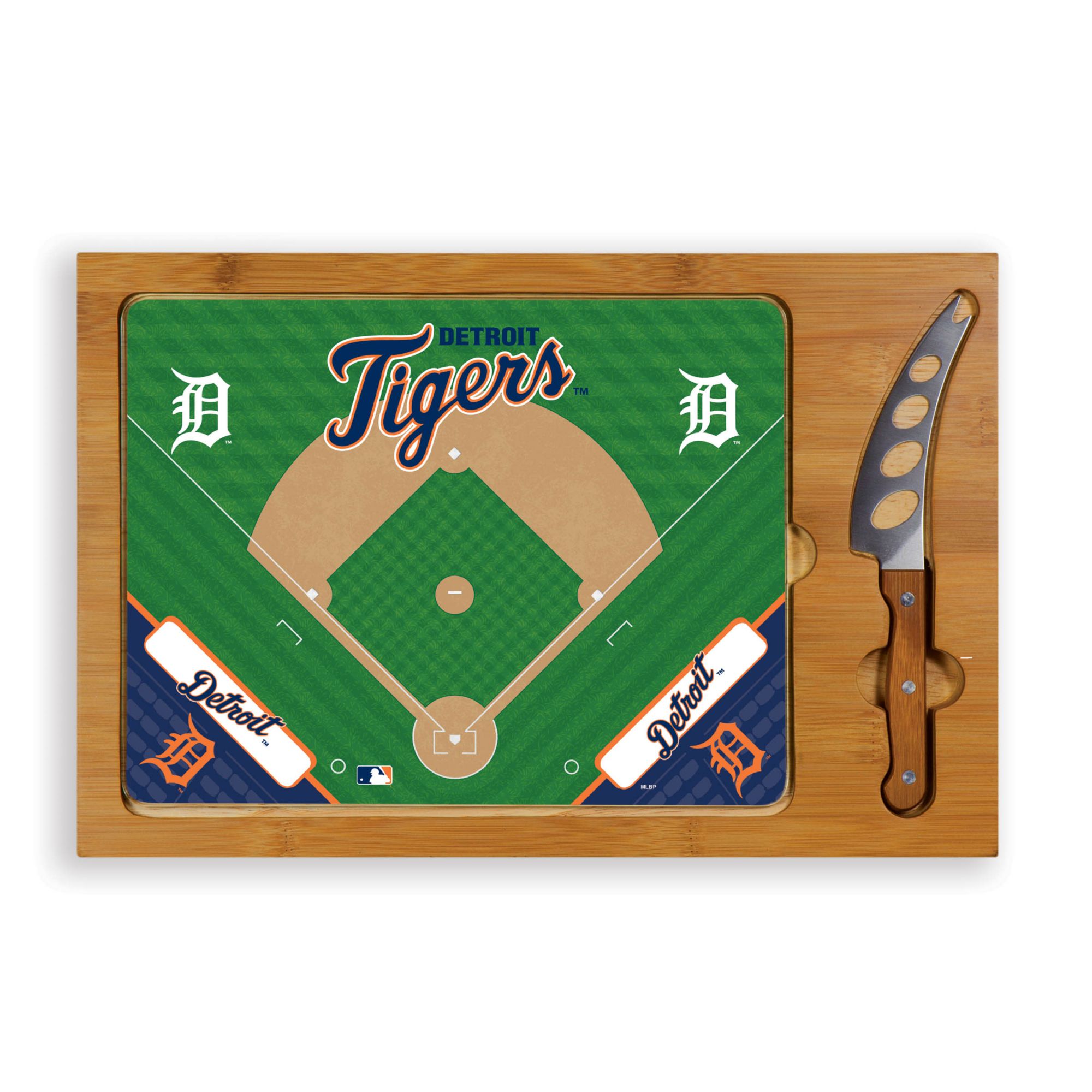 Picnic Time Detroit Tigers Glass Top Serving Board Set product image