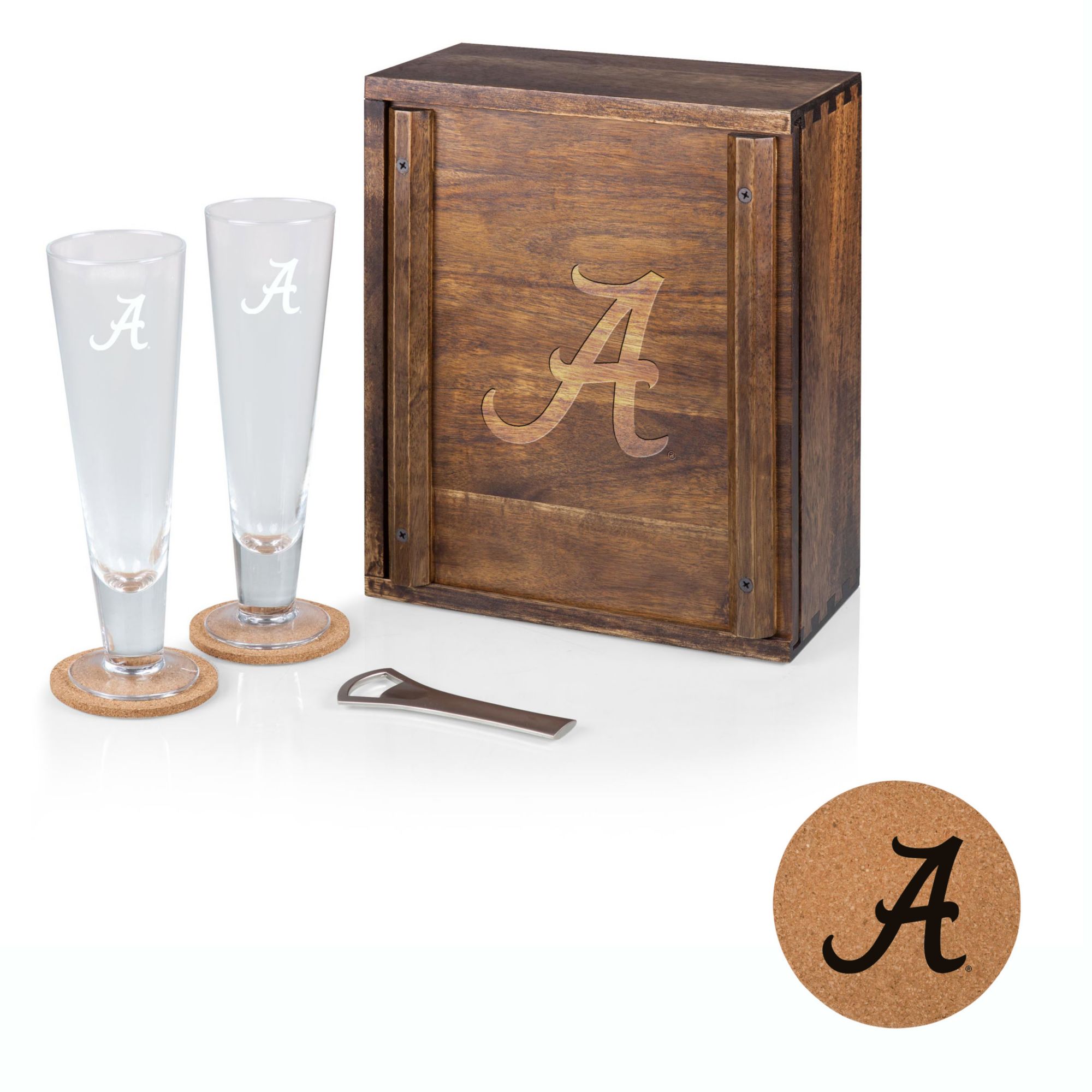 Picnic Time Alabama Crimson Tide Pilsner Beer Glass Box Set product image