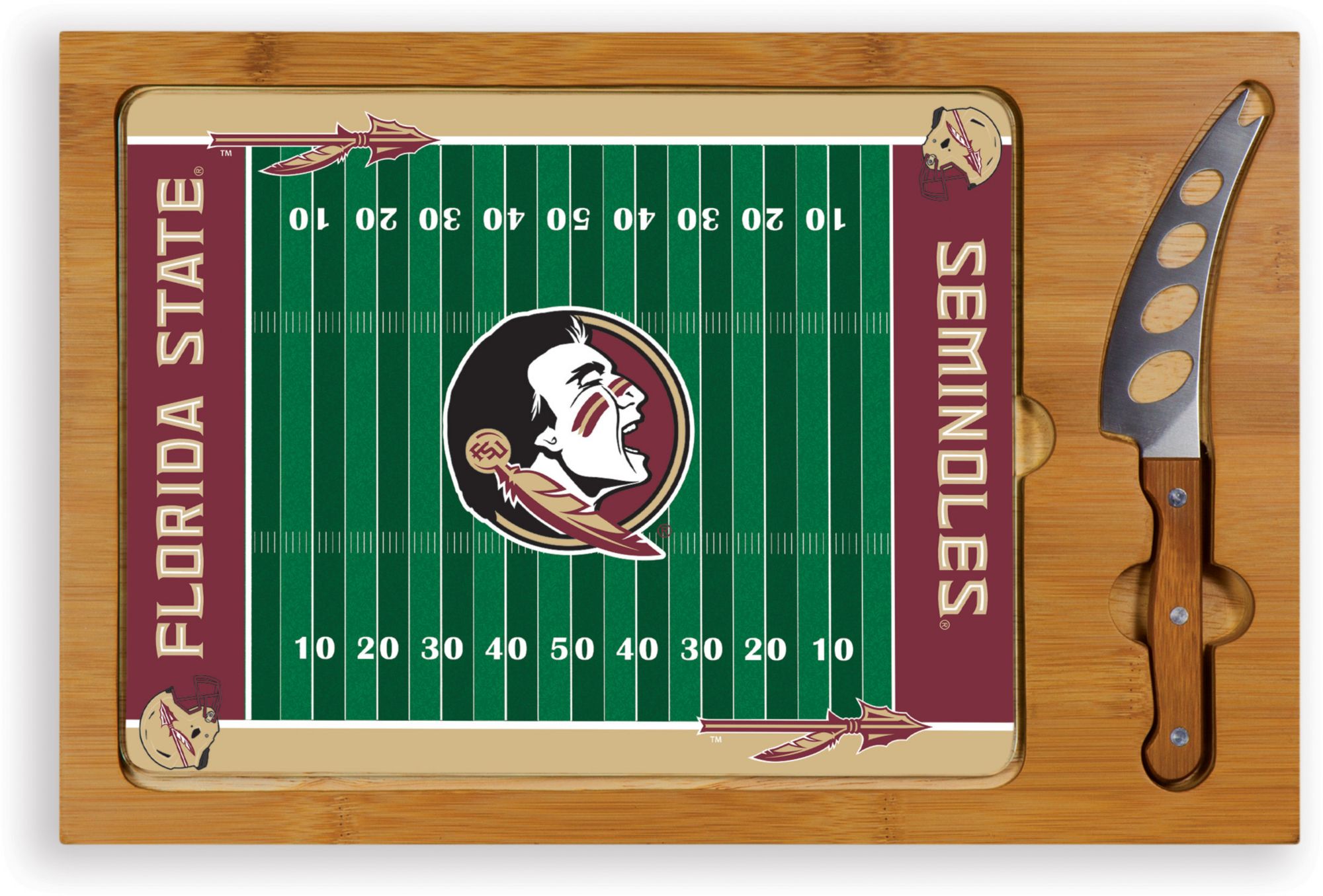Picnic Time Florida State Seminoles Glass Top Cutting Board Set product image