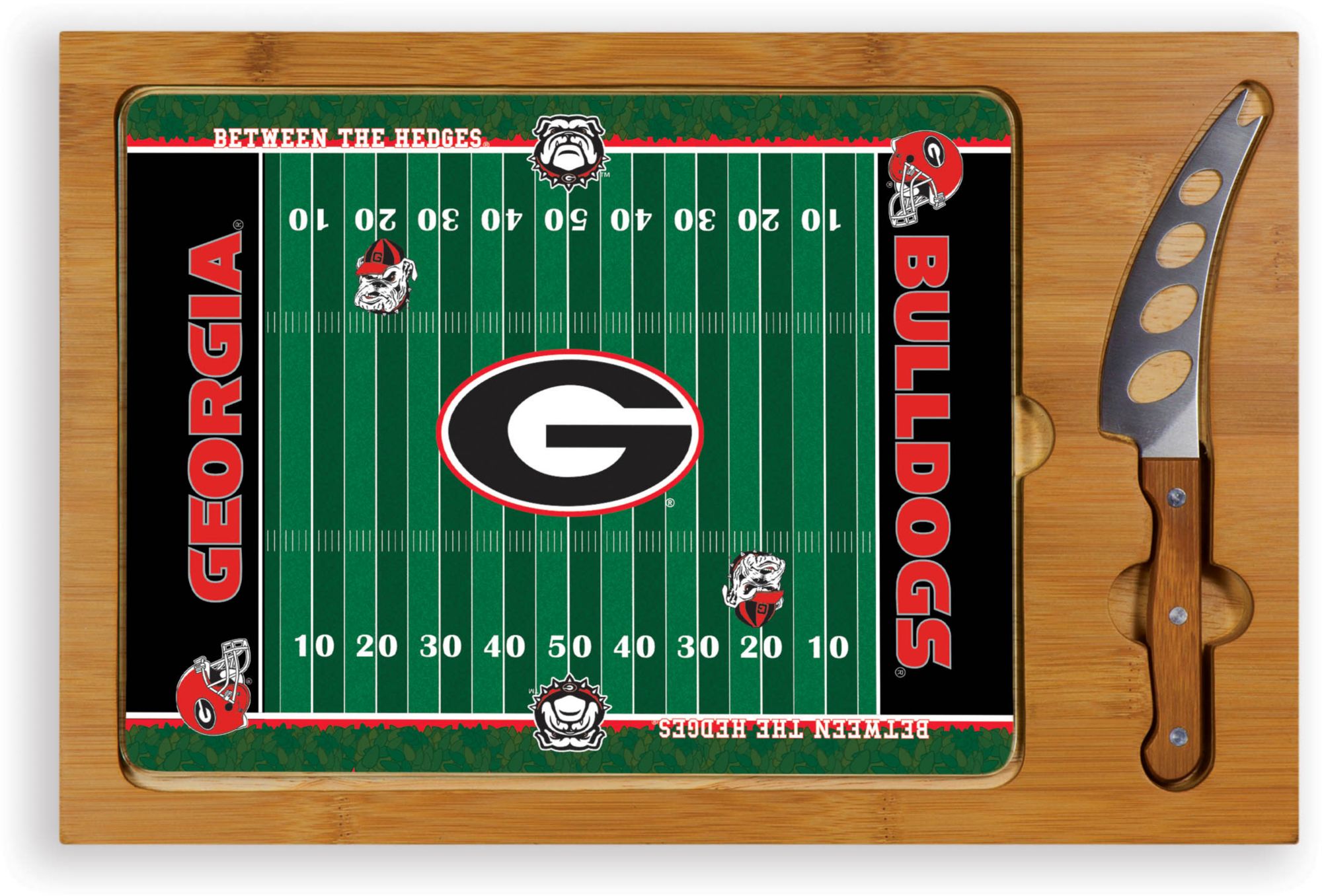 Picnic Time Georgia Bulldogs Glass Top Cutting Board Set product image