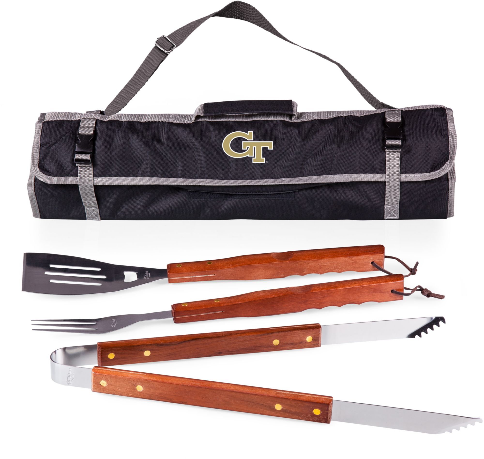 Picnic Time Georgia Tech Yellow Jackets 3-Piece BBQ Tote & Grill Set product image