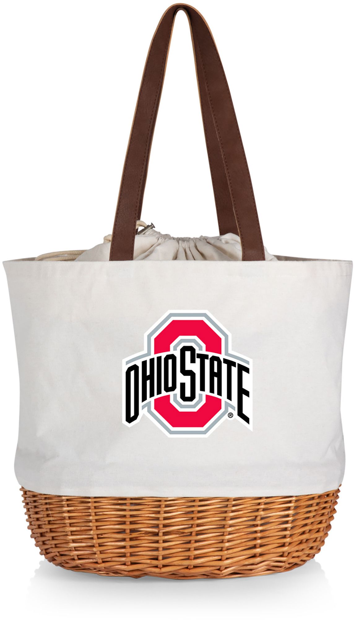 Picnic Time Ohio State Buckeyes Canvas and Willow Basket Bag product image