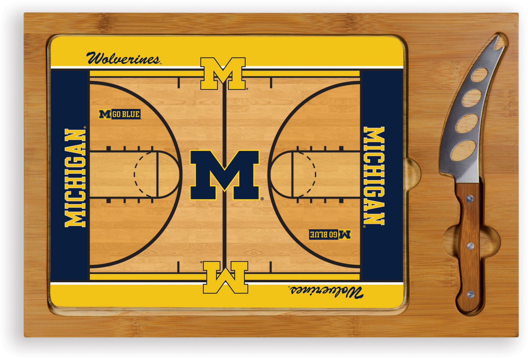 Picnic Time Michigan Wolverines Glass Top Cutting Board Set product image