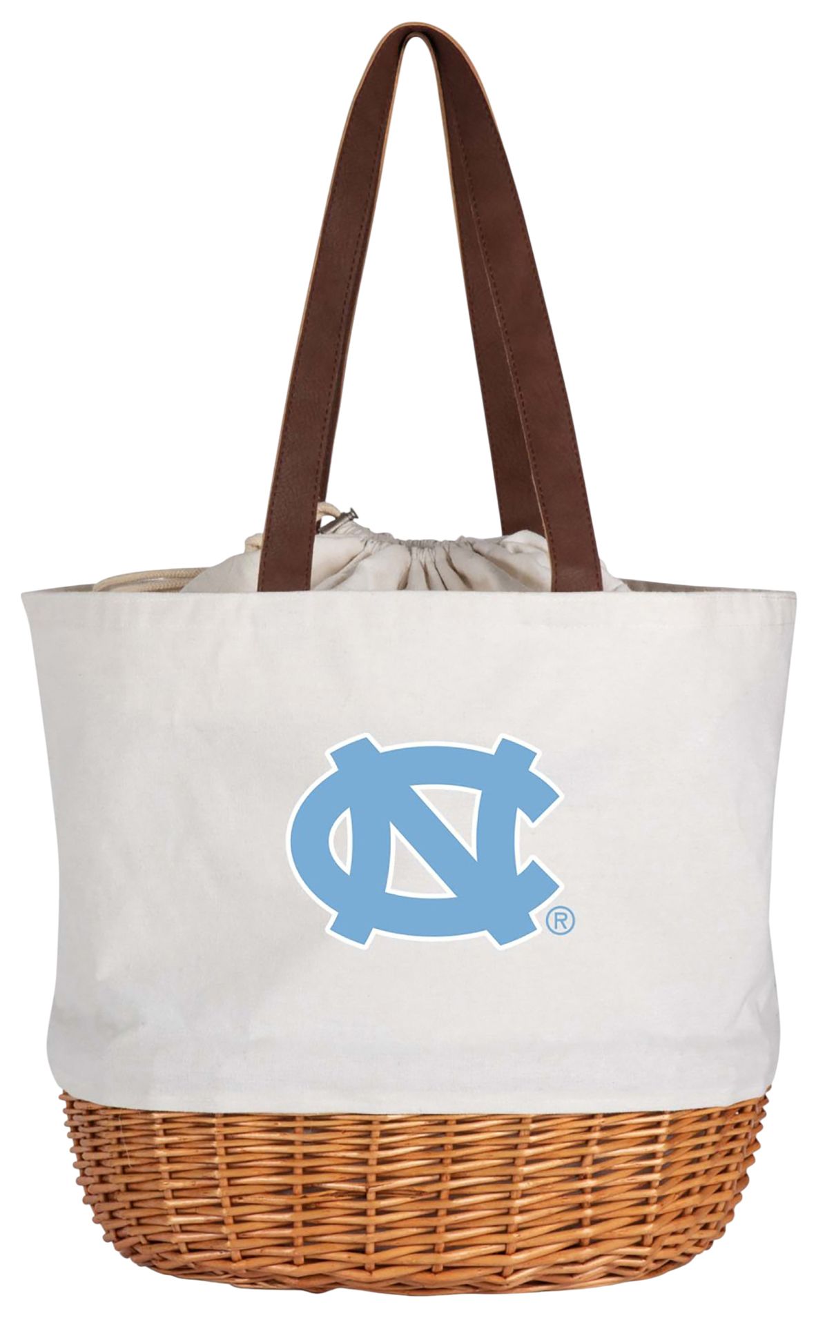 Picnic Time North Carolina Tar Heels Canvas and Willow Basket Bag product image