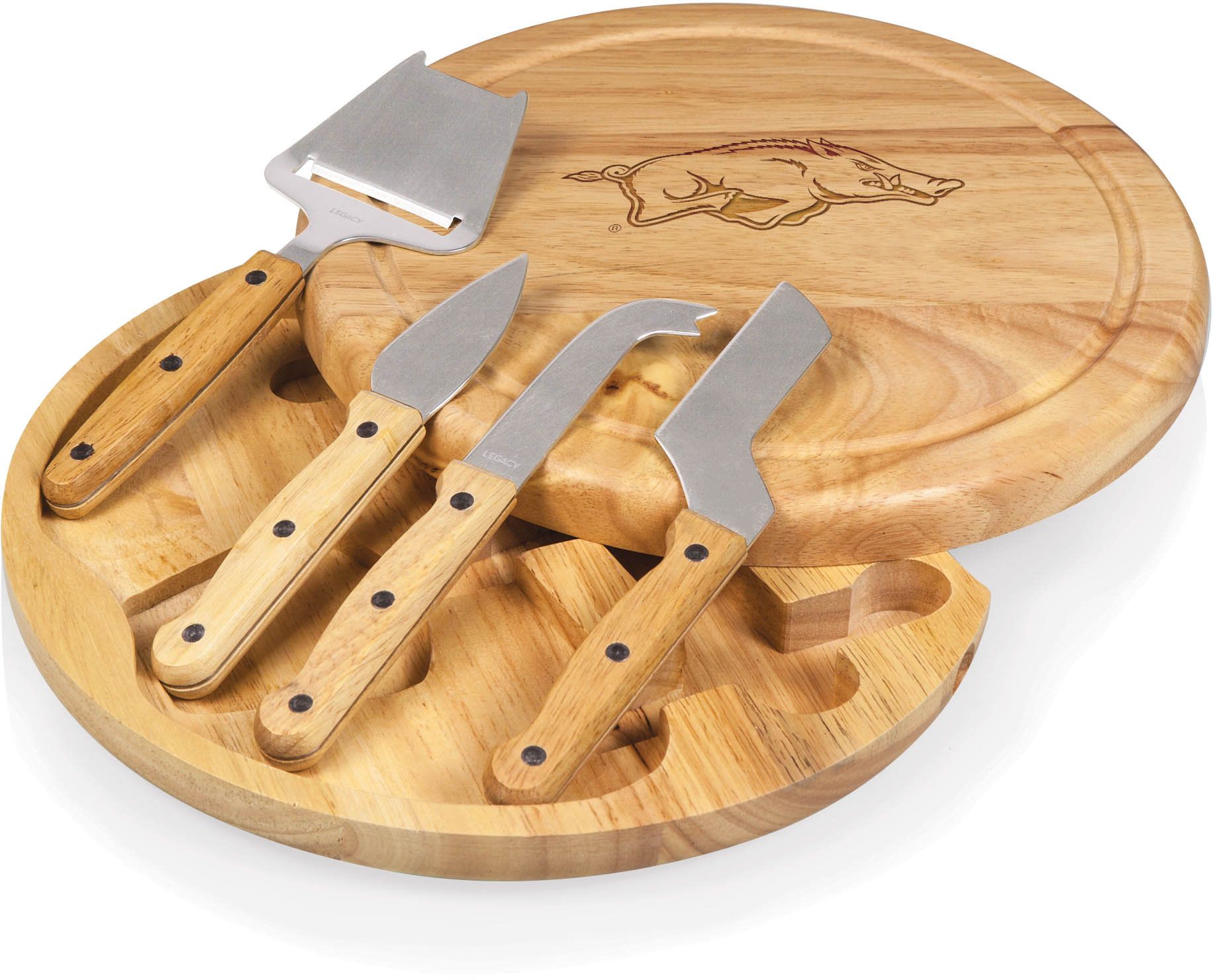 Picnic Time Arkansas Razorbacks Circo Cutting Board & Tool Set product image