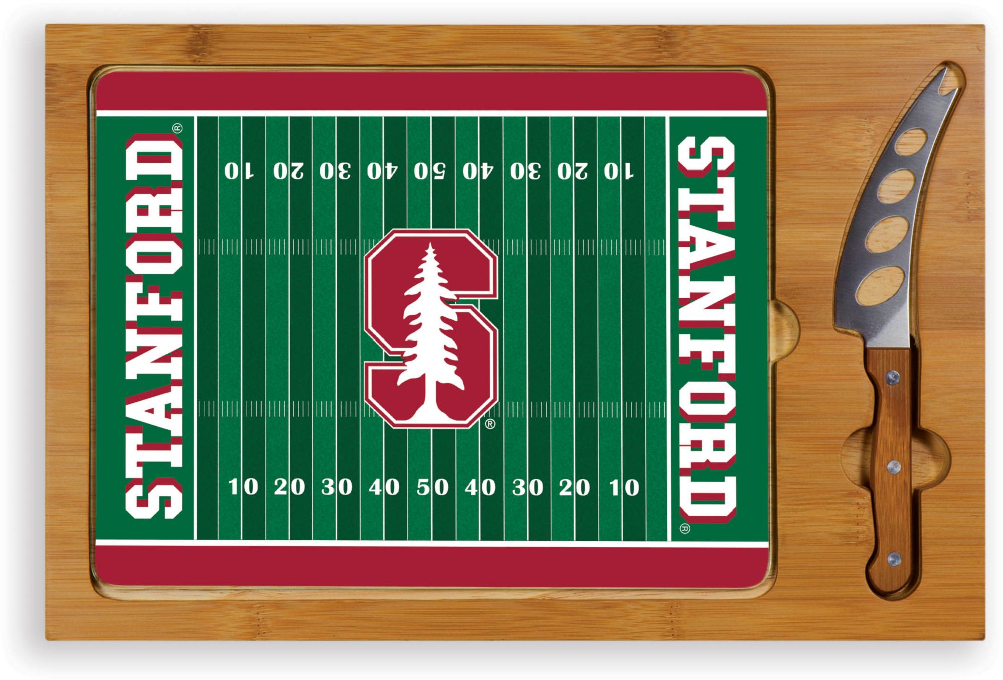 Picnic Time Stanford Cardinal Glass Top Cutting Board Set product image