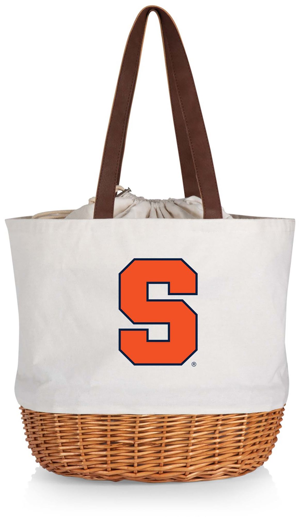 Picnic Time Syracuse Orange Canvas and Willow Basket Bag product image