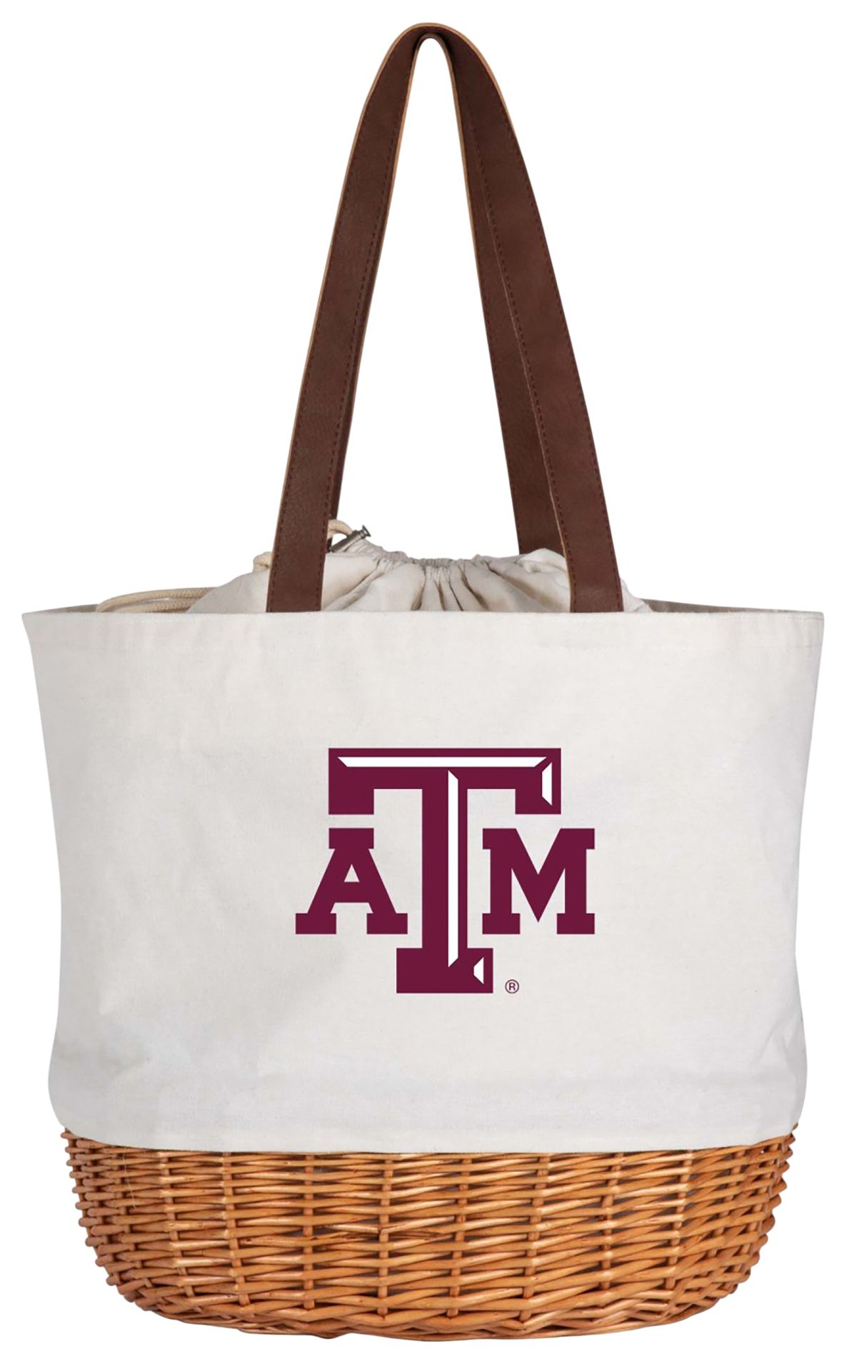 Picnic Time Texas A&M Aggies Canvas and Willow Basket Bag product image
