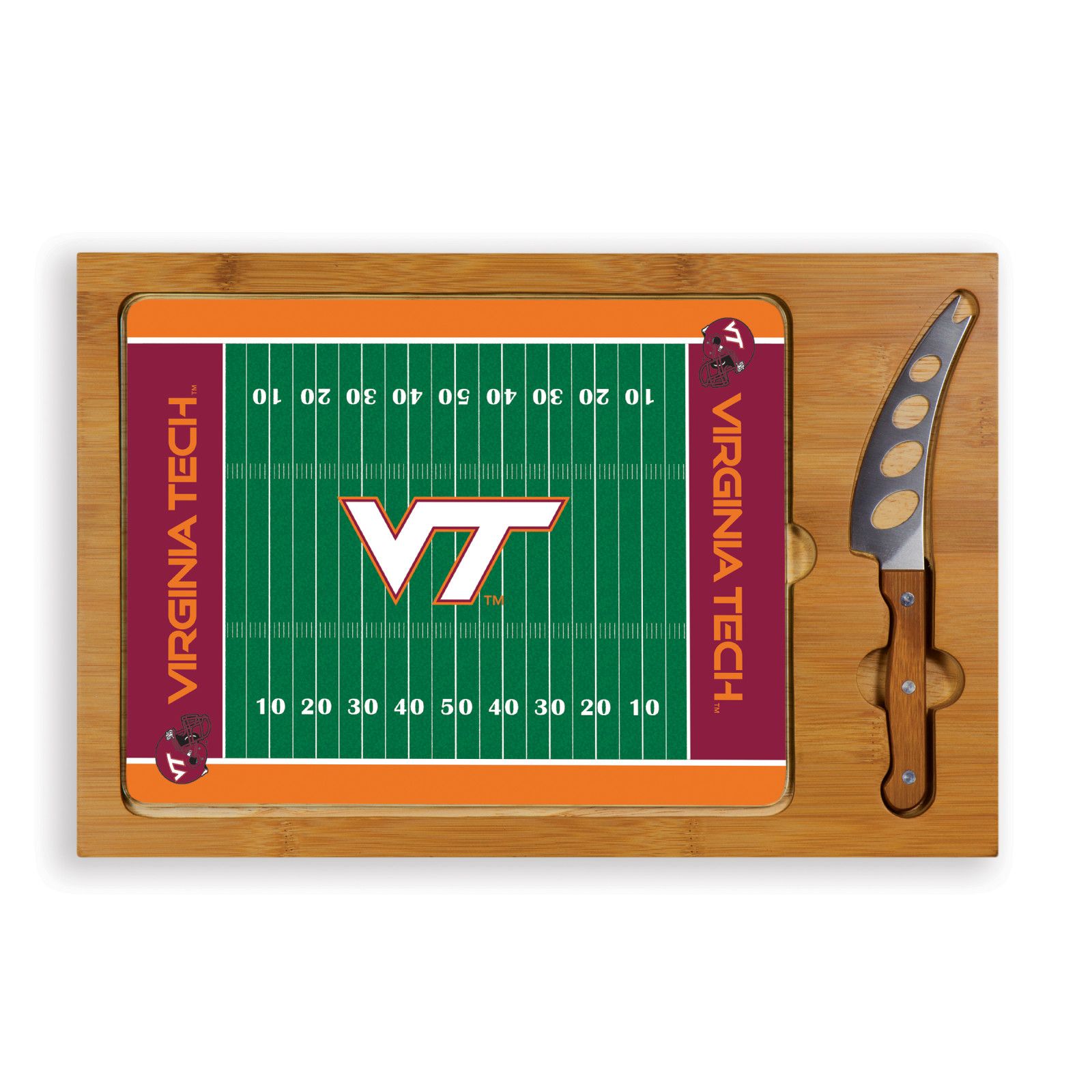 Picnic Time Virginia Tech Hokies Glass Top Cutting Board Set product image