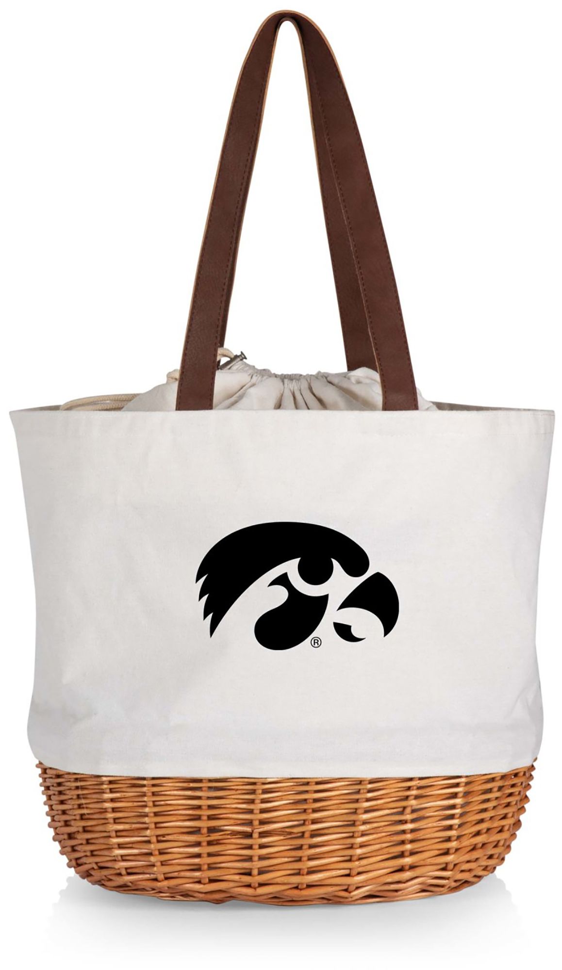 Picnic Time Iowa Hawkeyes Canvas and Willow Basket Bag product image