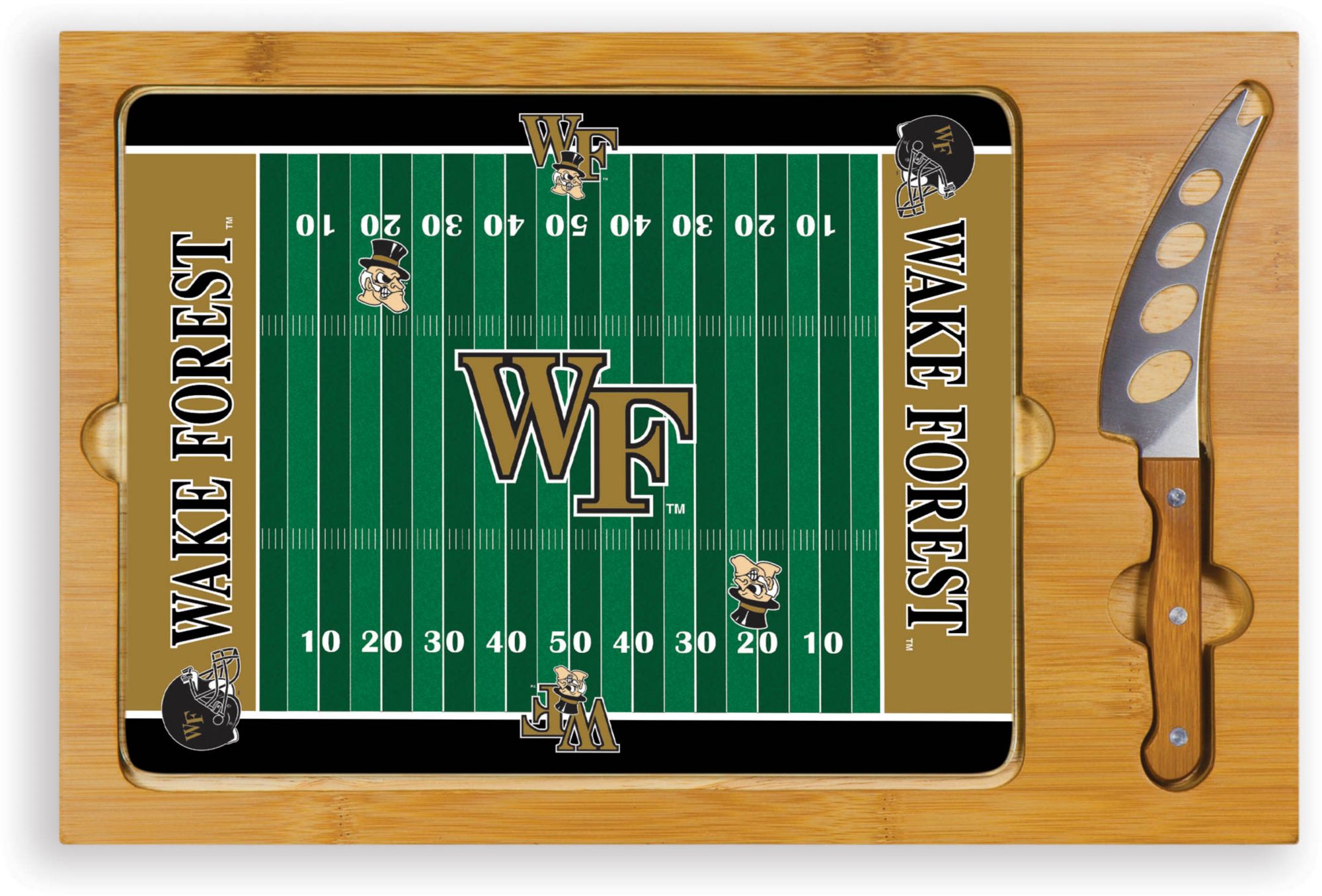 Picnic Time Wake Forest Demon Deacons Glass Top Cutting Board Set product image