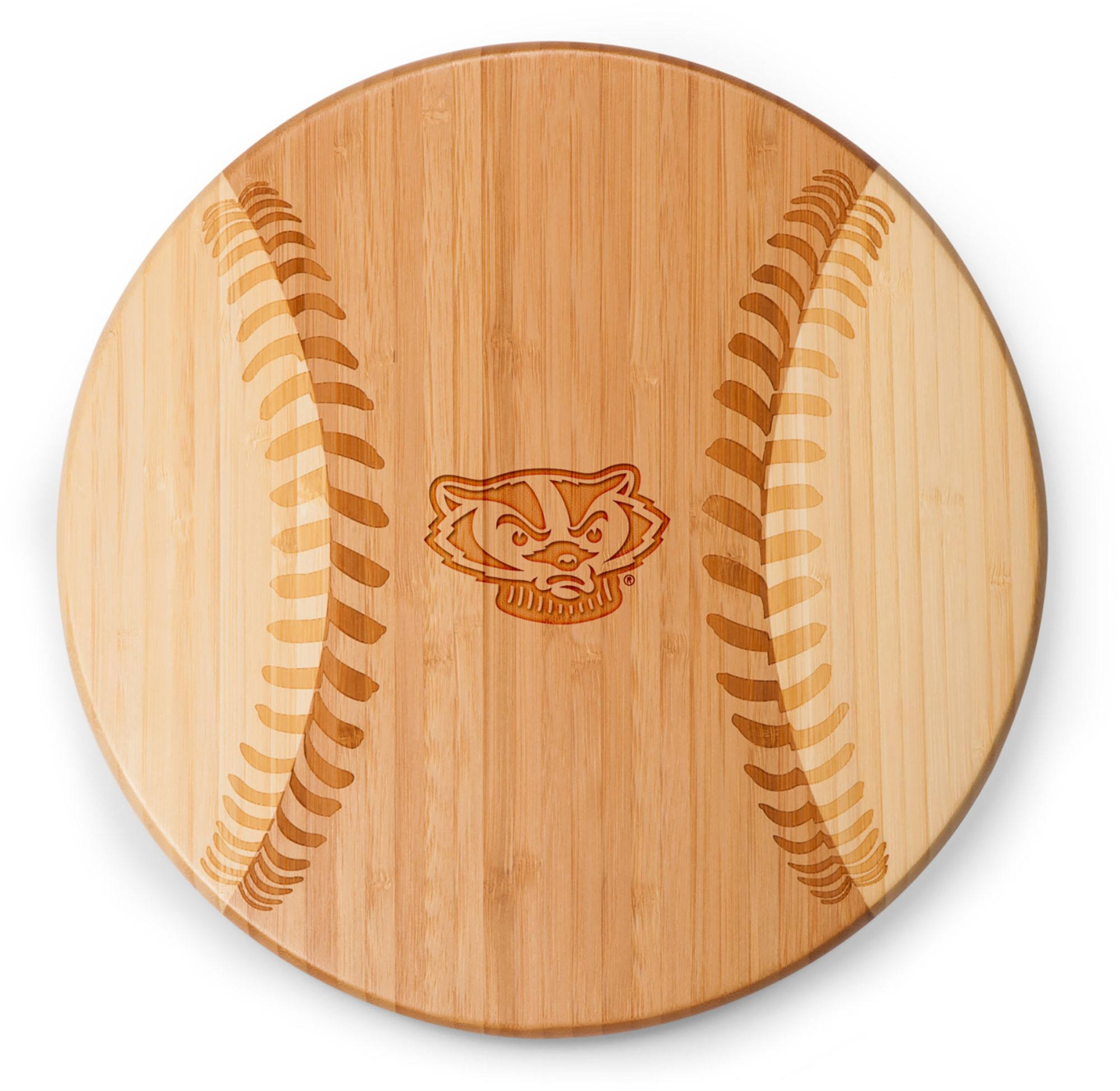 Picnic Time Wisconsin Badgers Home Run Baseball Serving Tray product image