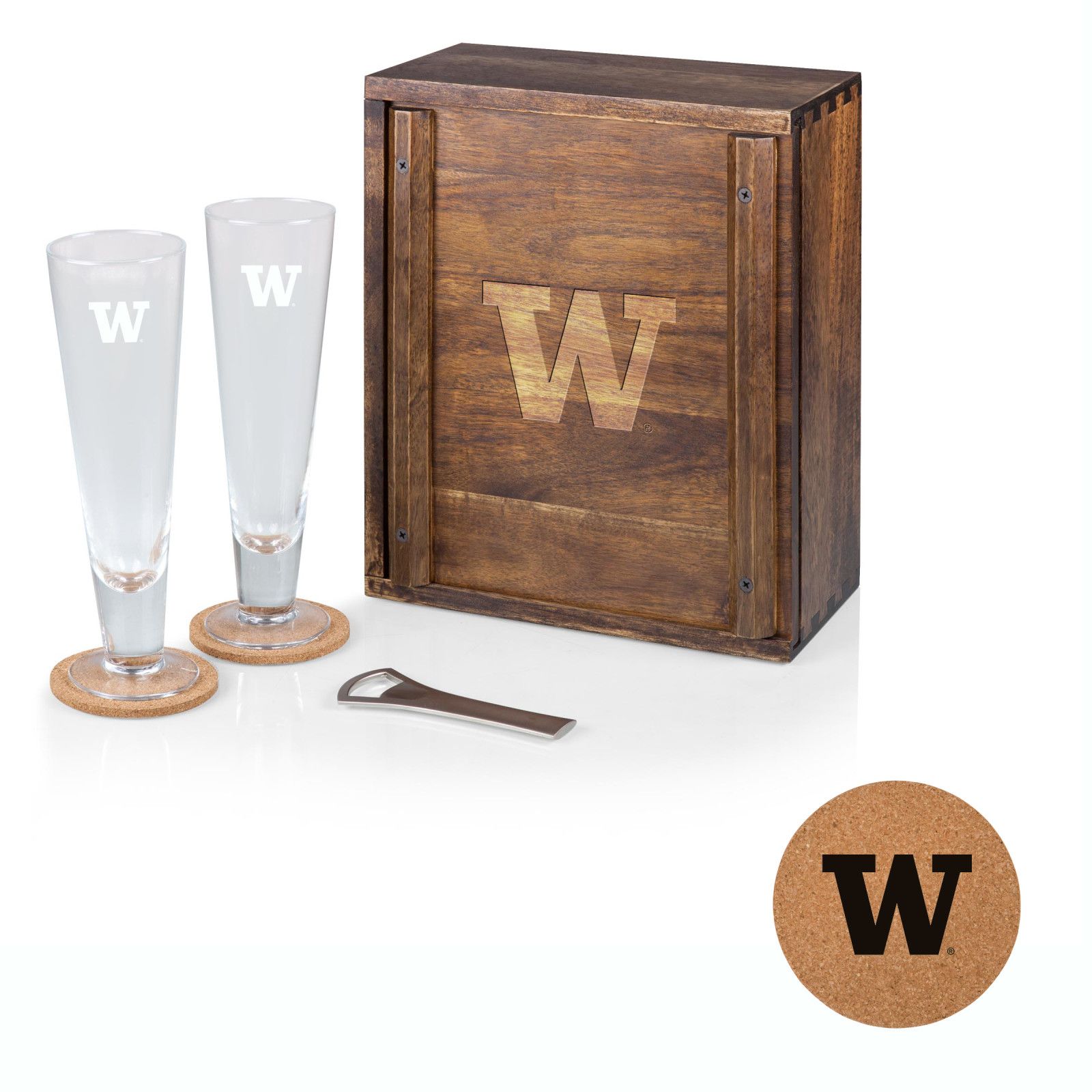 Picnic Time Wisconsin Badgers Pilsner Beer Glass Box Set product image