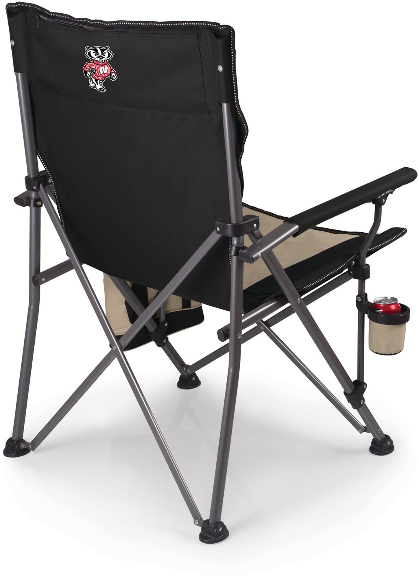 Picnic Time Wisconsin Badgers XL Camp Chair with Cooler product image