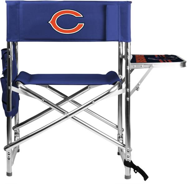 Logo Brands Chicago Bears Blue Folding Tailgate Table Chair at