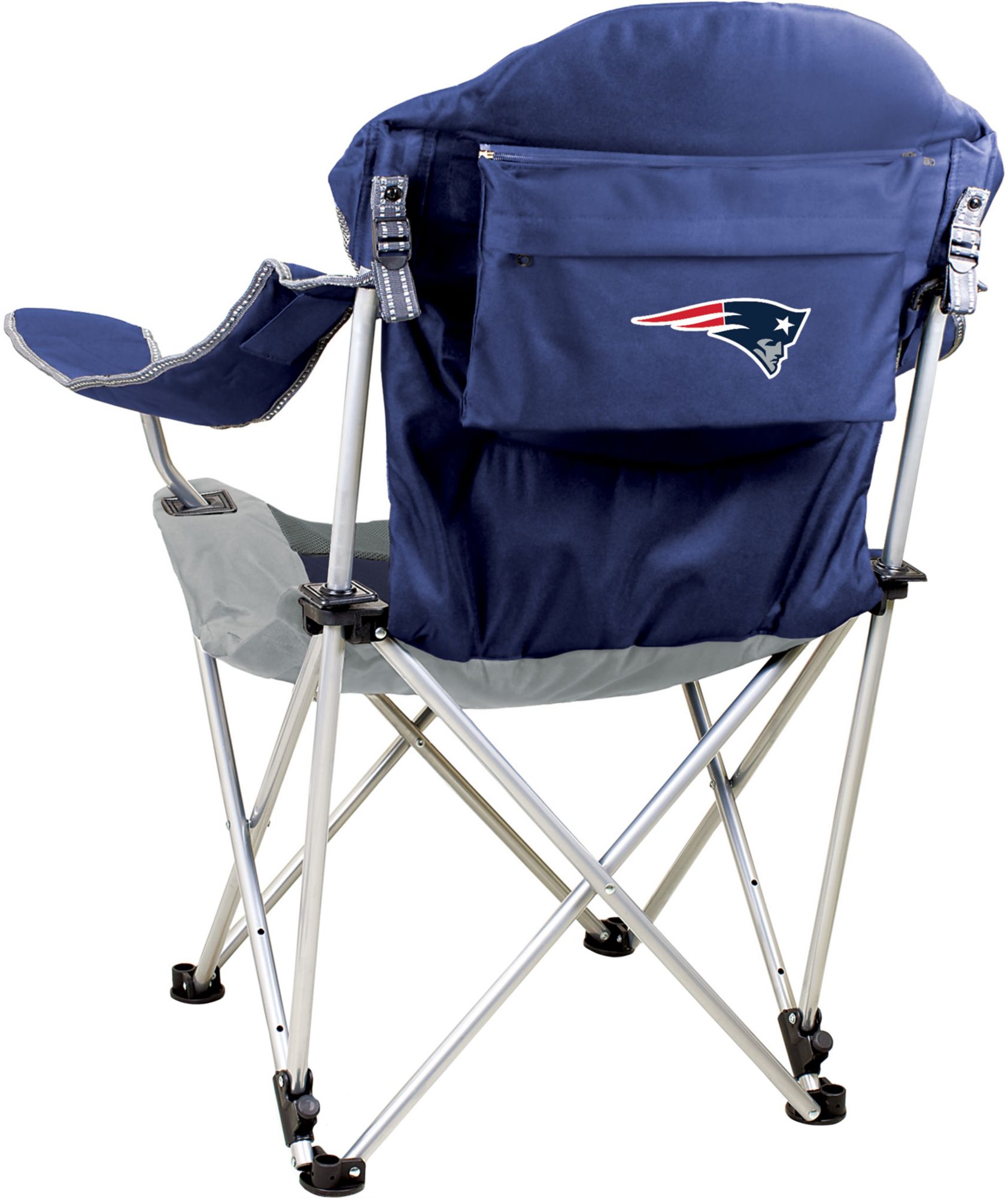 Picnic Time New England Patriots Navy Recline Chair product image