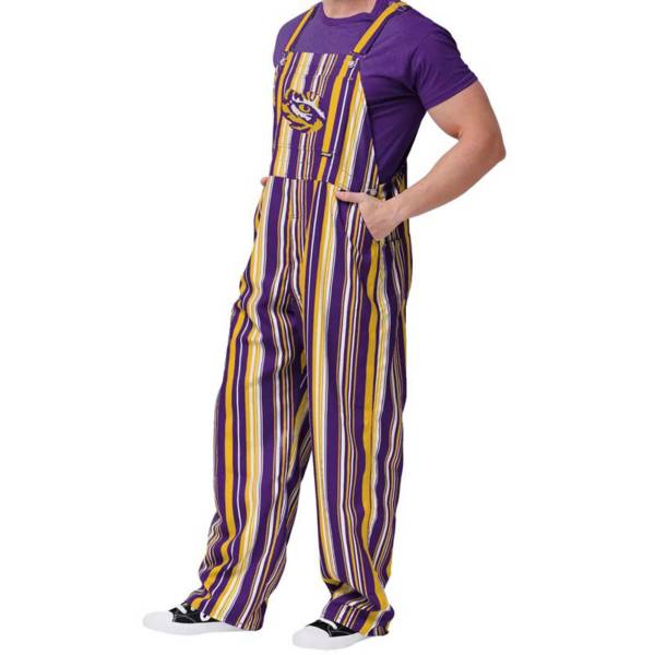 Yellow and store purple overalls