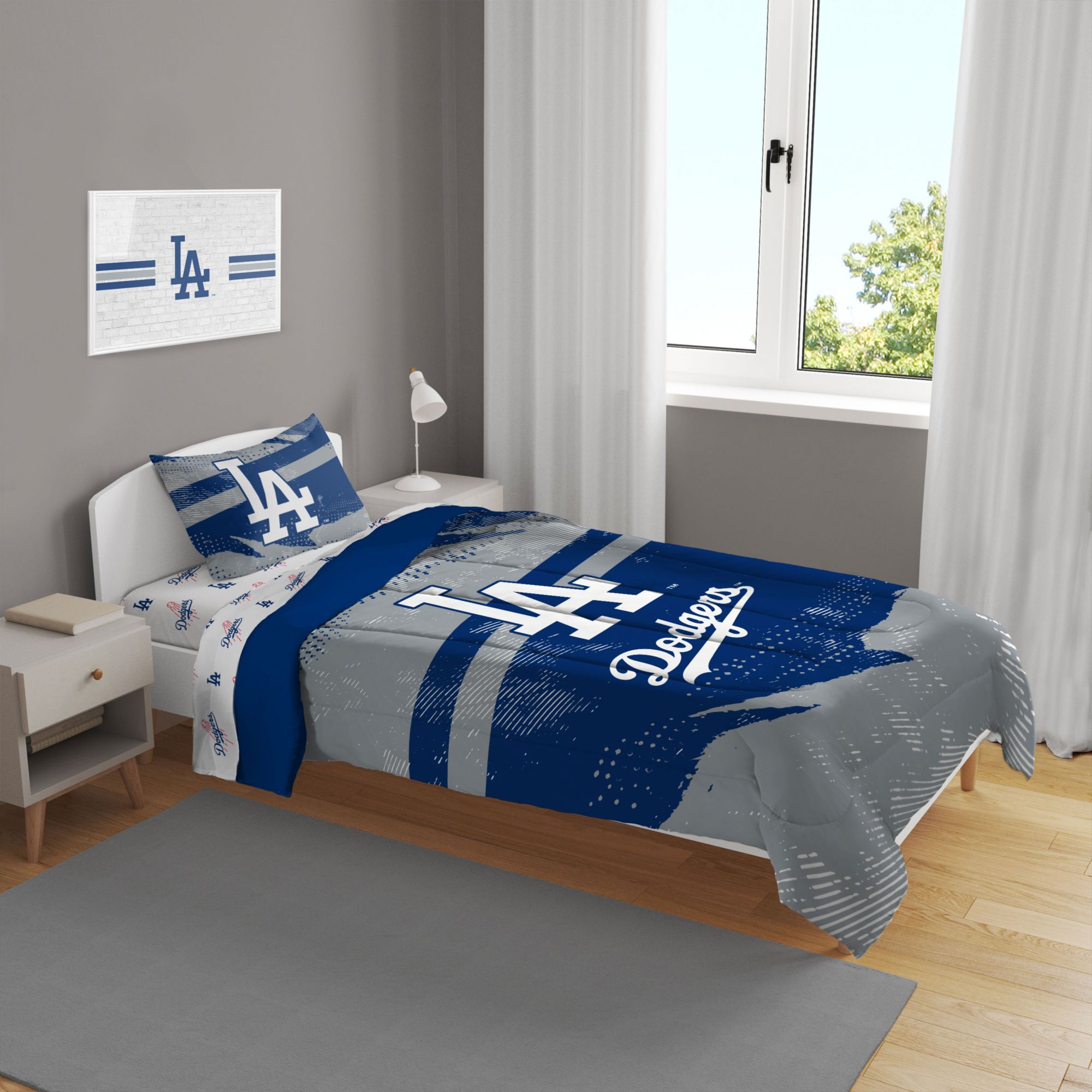 Pegasus Sports Los Angeles Dodgers 4-Piece Twin Bedding Set