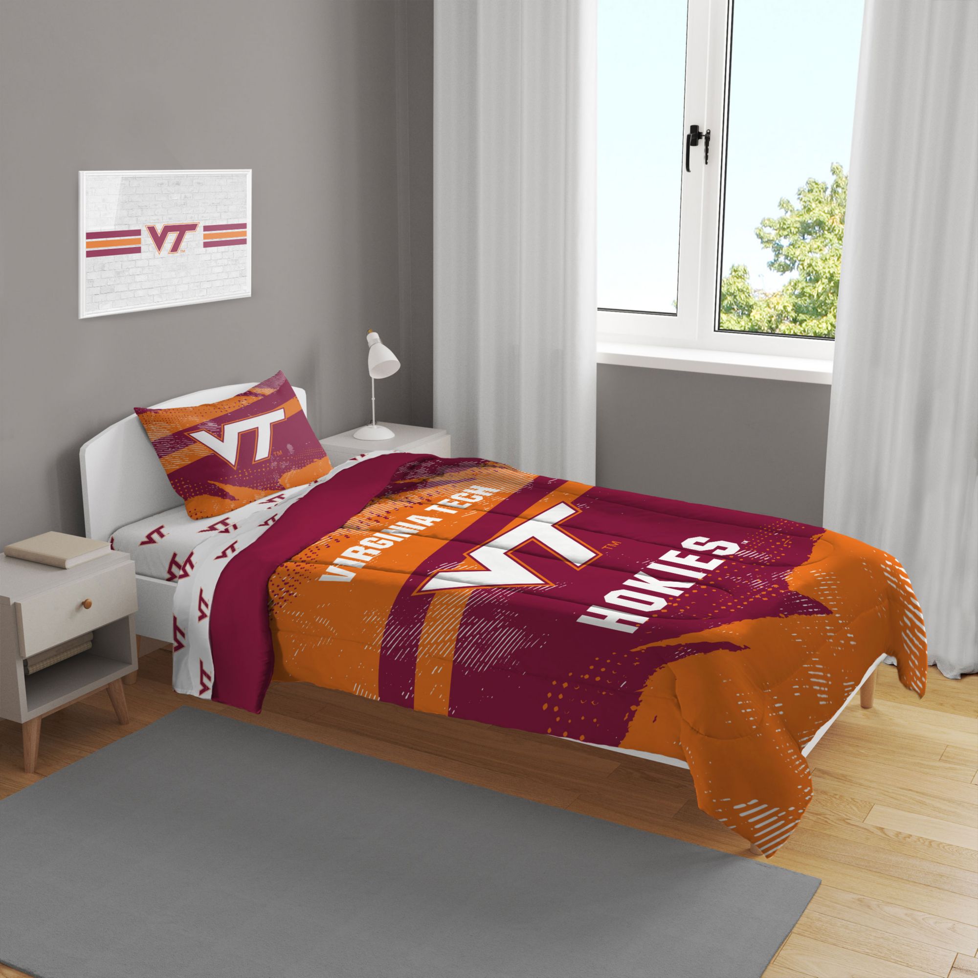 Pegasus Sports Virginia Tech Hokies 4-Piece Twin Bedding Set