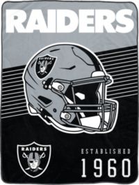 NFL Las Vegas Raiders Helmet Stripes Flannel Fleece Blanket