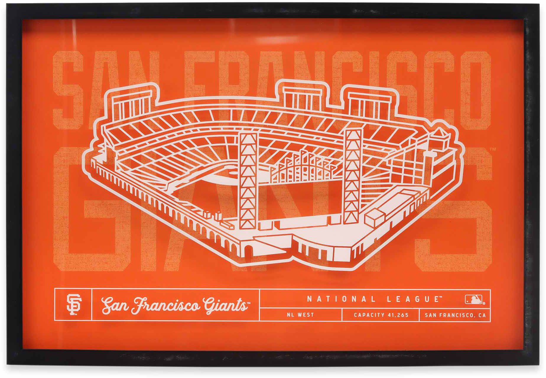 Open Road Brands San Francisco Giants Orange Stadium Glass Framed Sign