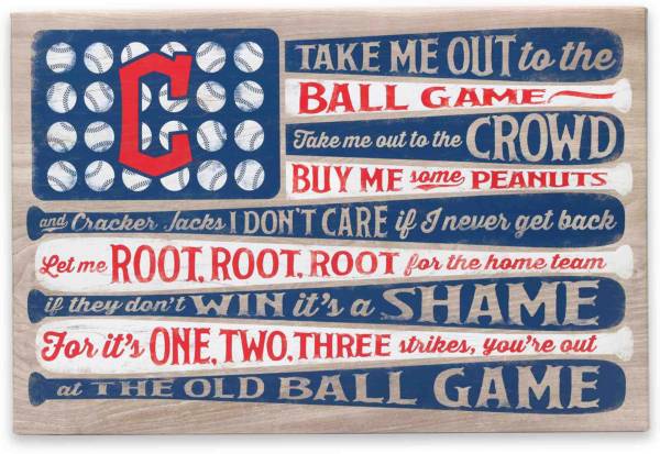 Open Road Brands Cleveland Guardians Red Ball Game Canvas product image