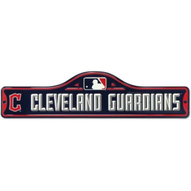 sorry, Open Road Brands Cleveland Guardians Red Metal Street Sign is currently out of stock