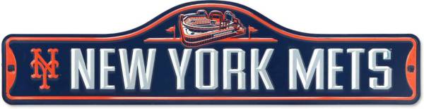 Open Road Brands New York Mets Orange Metal Street Sign product image