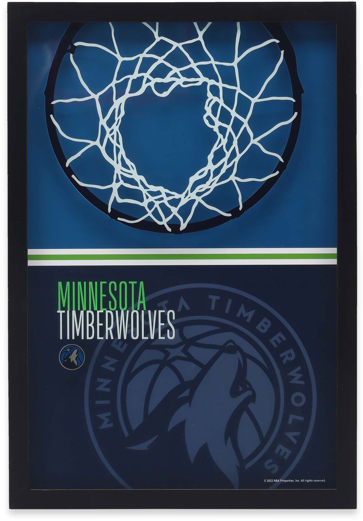 Open Road Minnesota Timberwolves Printed Glass Sign product image