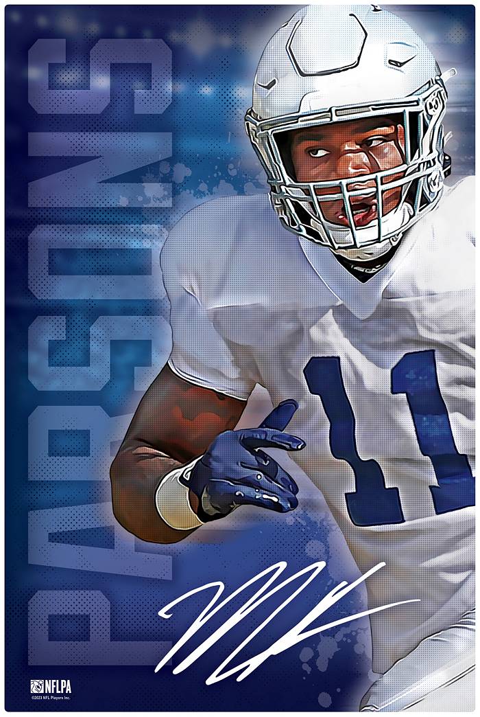 Micah Parsons 11 Dallas Cowboys player football vintage poster