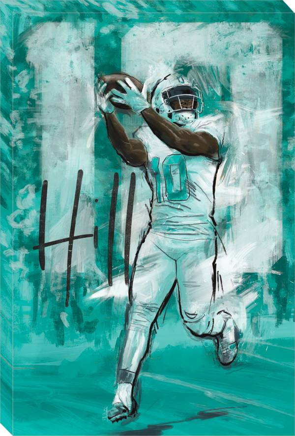 Open Road Miami Dolphins Tyreek Hill 15'' x 23'' Canvas