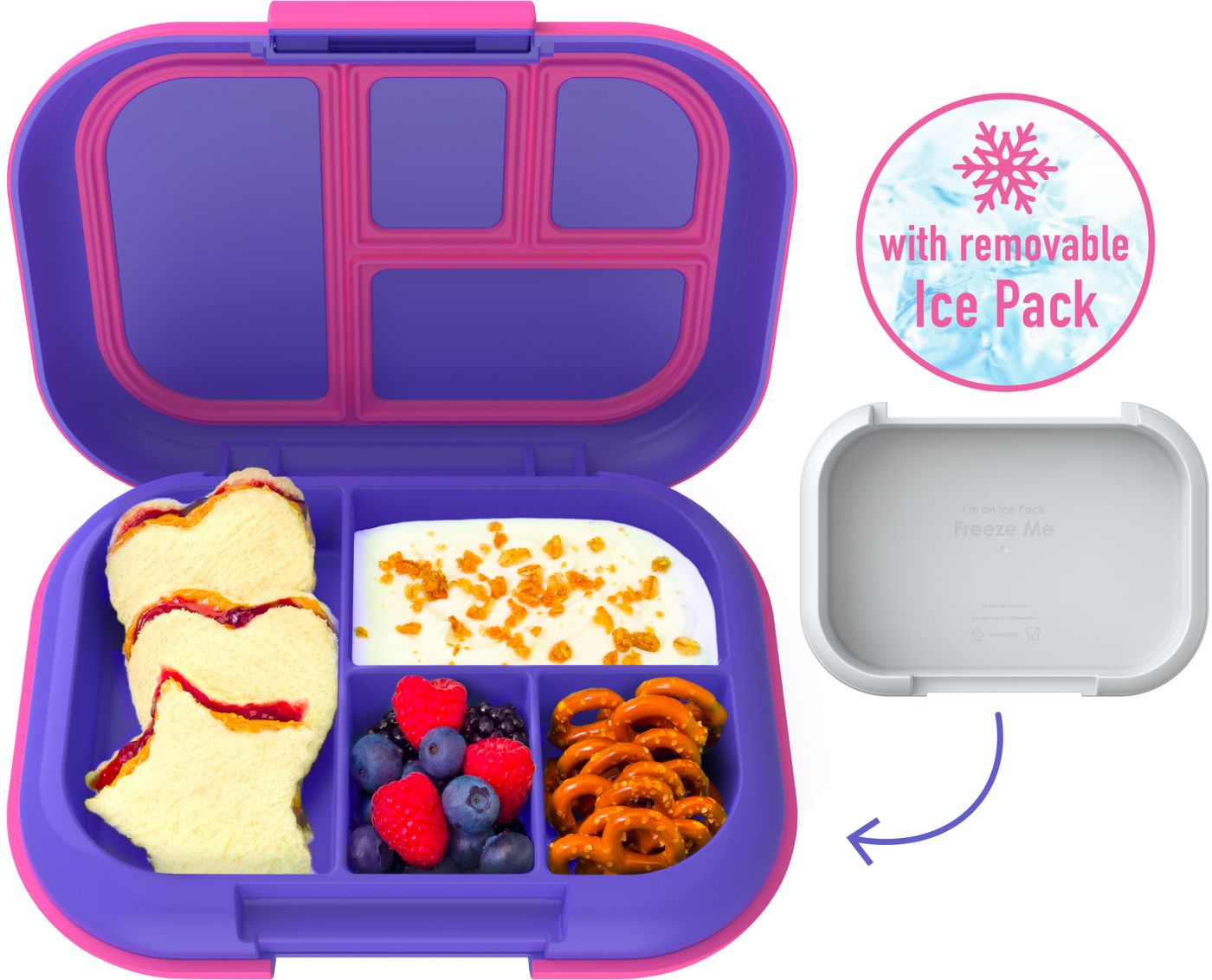 Bentgo Kids Chill Lunch Box Electric Violet