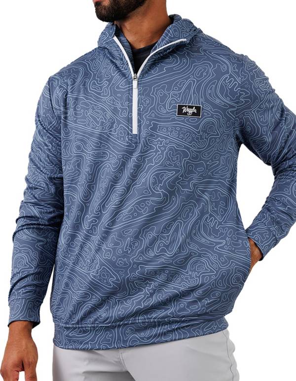 Waggle Men's Loon Lake Topographic 1/4 Zip Golf Hoodie product image