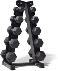 Centr 5-25LB Dumbbell Set with Rack