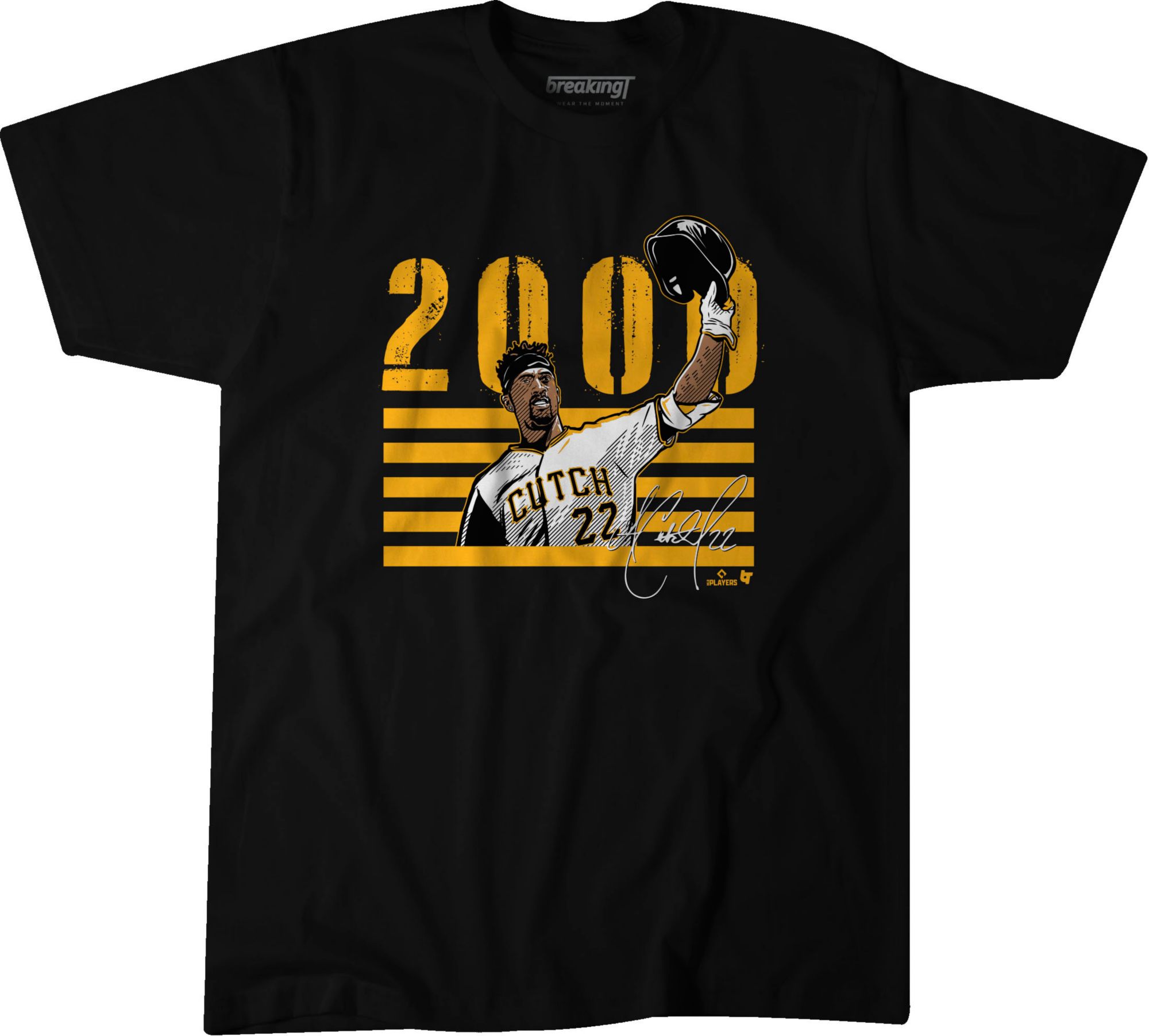 BreakingT Men's Andrew McCutchen 2K Hits Black Graphic T-Shirt