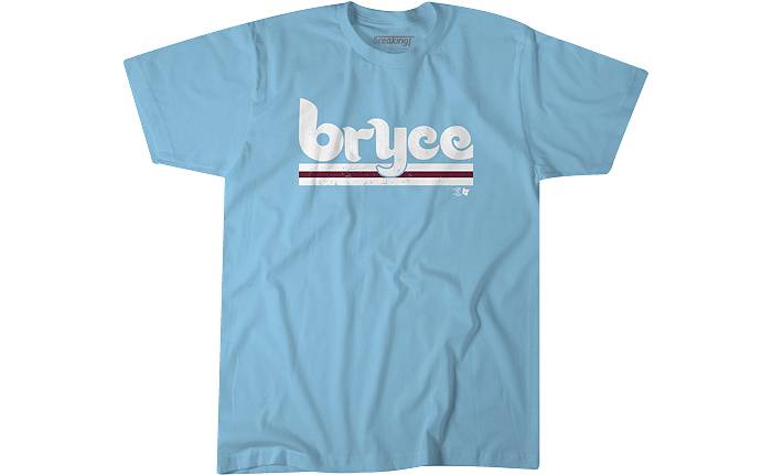 BreakingT Men's Philadelphia Phillies Bryce Harper Light Blue Graphic T- Shirt
